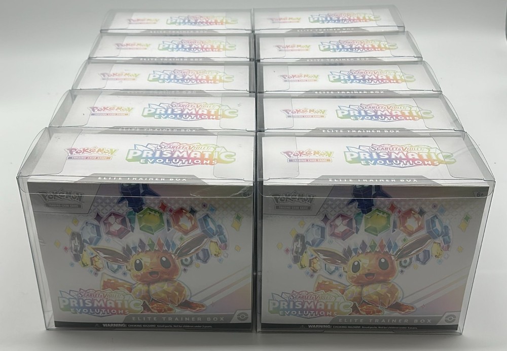 Lot of (10) Pokemon TCG Prismatic Evolutions Elite Trainer Boxes SEALED ETBPROBSTEIN123 is actively accepting CONSIGNMENTS !!