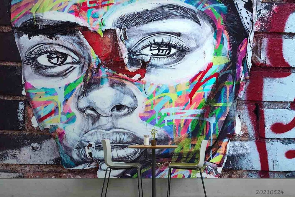 3D Abstract Artistic Graffiti Wallpaper Wall Murals Removable Wallpaper 547-image