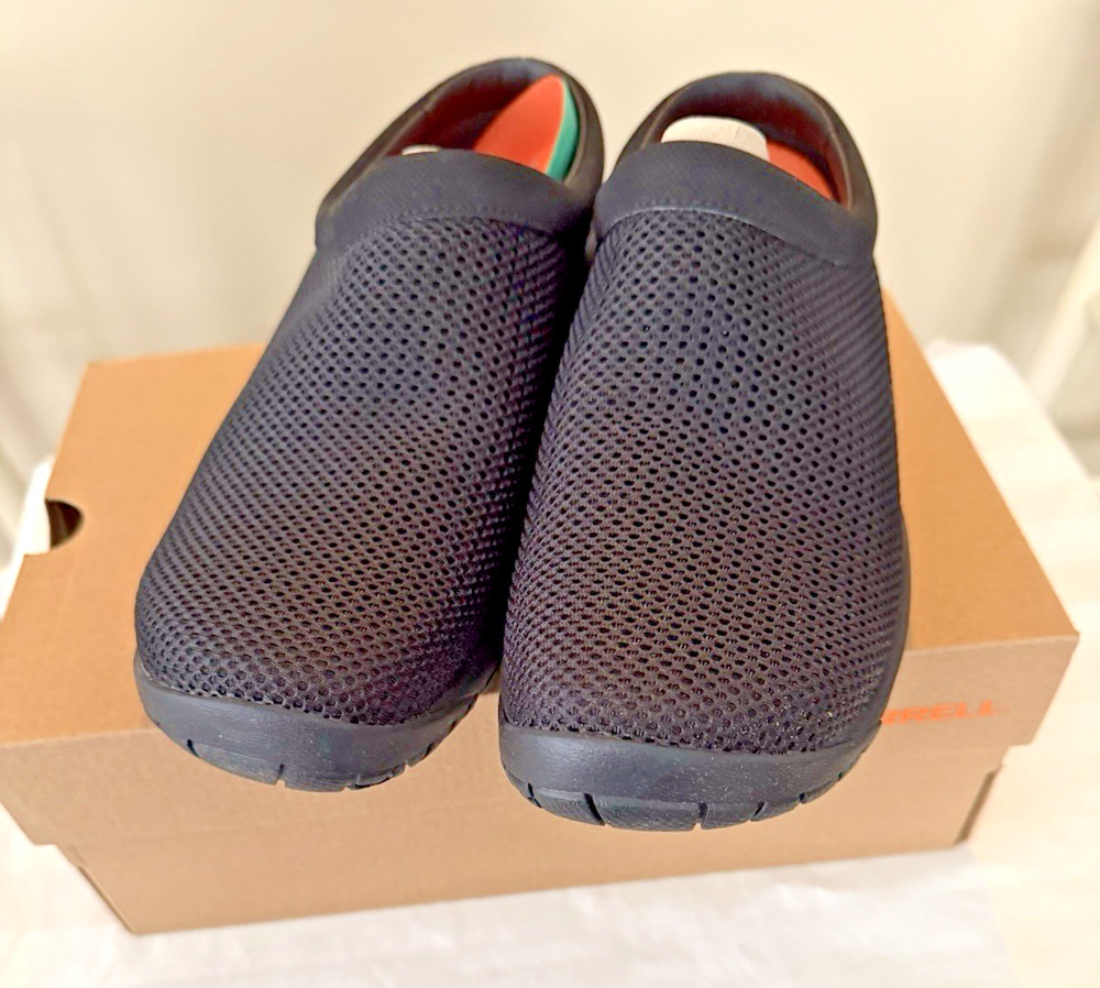 Merrell Womens Encore Breeze 3 Black Round Toe Cushioned Slip On Shoes Size 11