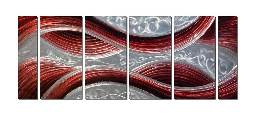 Gongyuanyihao Arts Unique Handcrafted Abstract Metal Wall Art with Soft Color...-image