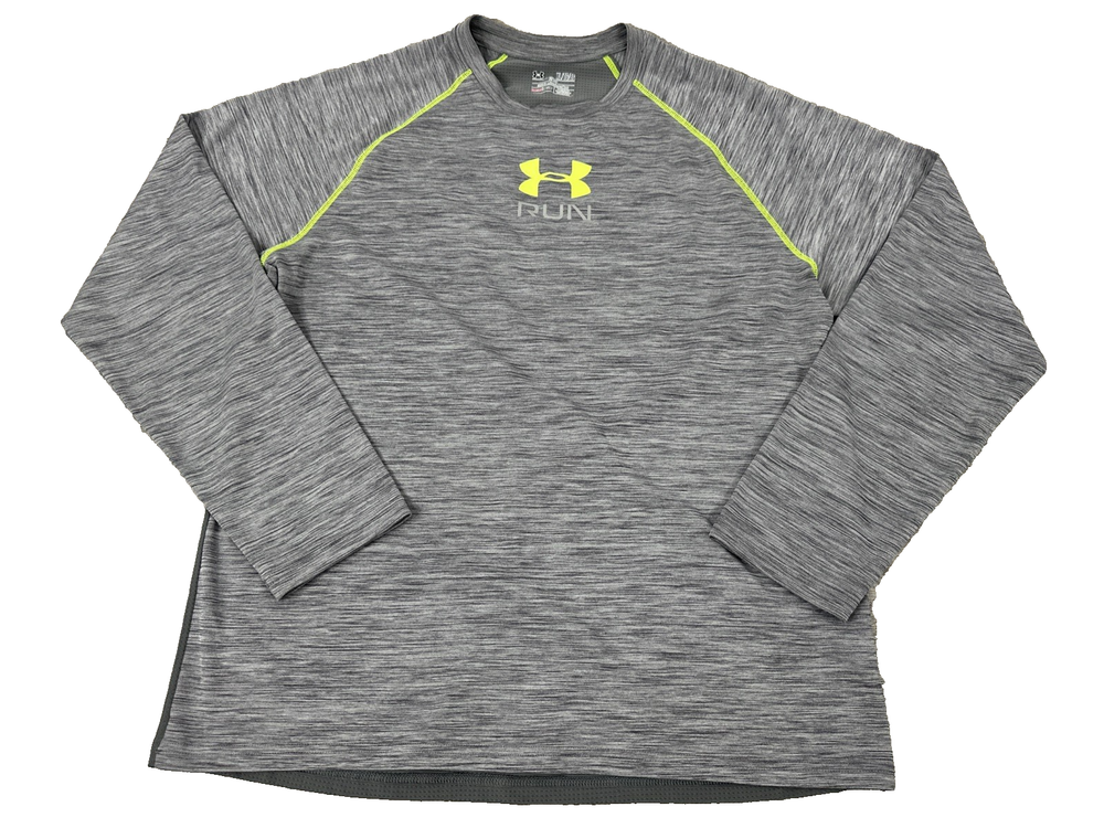 Under Armour Men’s XL Running Shirt Gray Long Sleeve UA Tech HeatGear Athletic