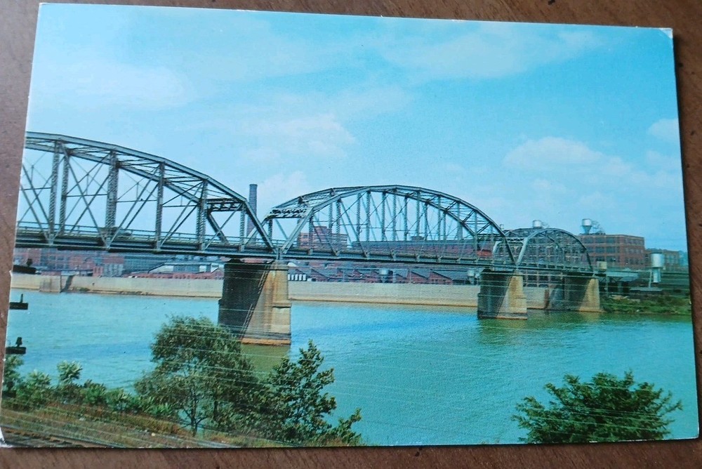 New Kensington PA, Postcard Allegheny River Bridge