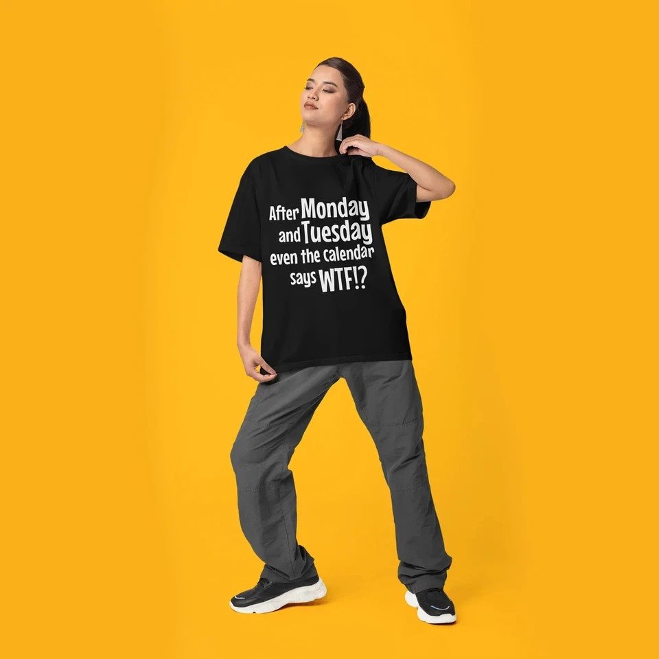 Classic Fit Humorous Tee for Men & Women | Funny Text Graphic Print  Casual Tee