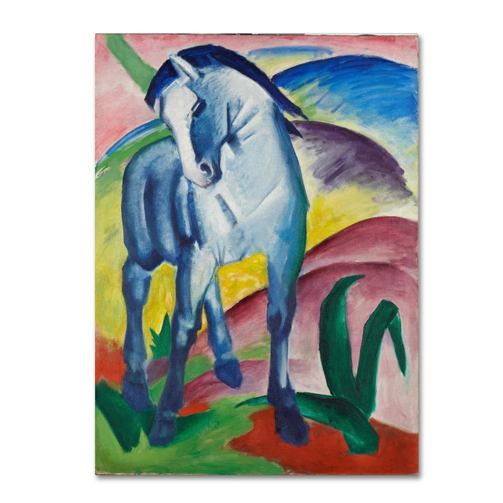 Blue Horse Wall Decor, 24 in x 32 in