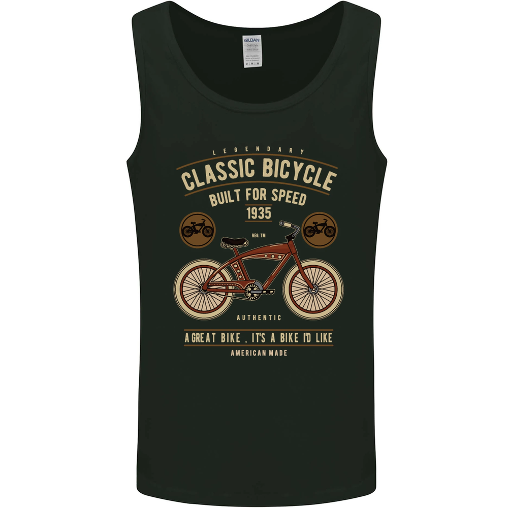 Bike Built for Speed Cycling Bicycle Mens Vest Tank Top