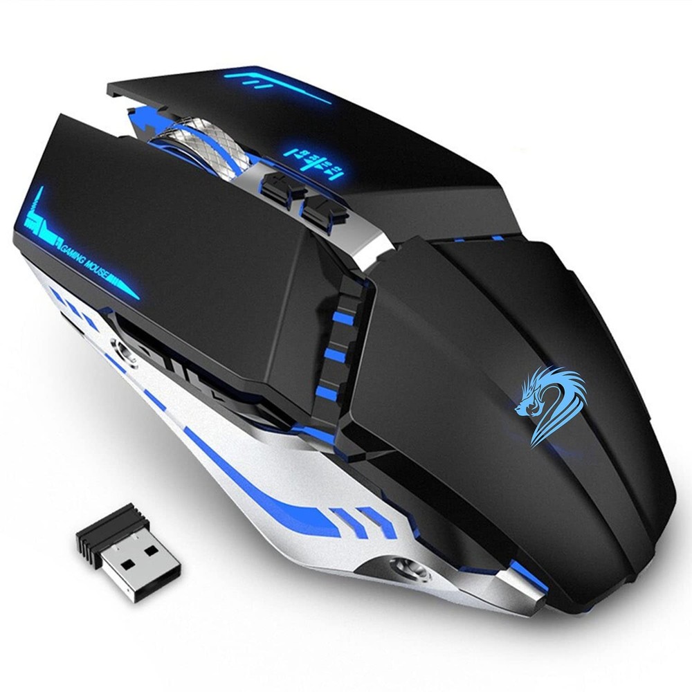 Tenmos T12 Wireless Gaming Mouse Rechargeable Silent 2.4G Optical