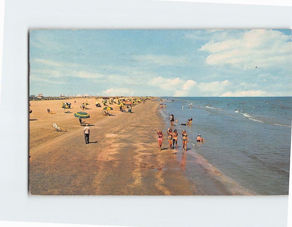Postcard Stewart Beach Galveston Texas USA