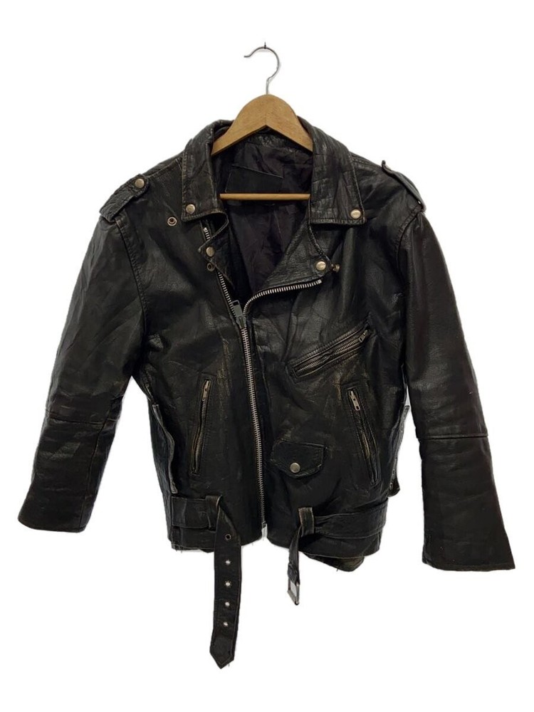Echtes Leder Double Riders Jacket/-/Leather/Blk/Plain 51801