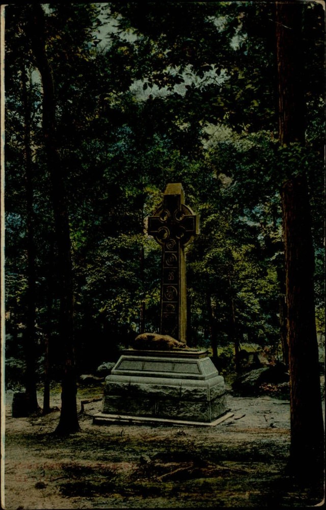 Gettysburg PA Civil War Irish Brigade Monument Celtic Cross DPO 1910 postcard