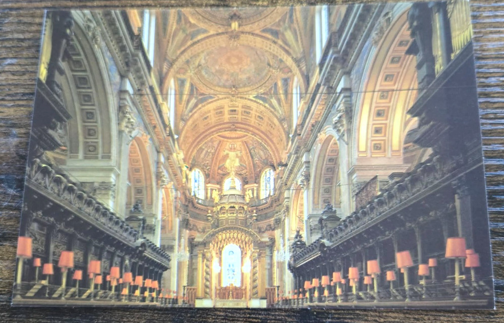 St Paul's Cathedral High Altar & Choir London England Vintage Postcard