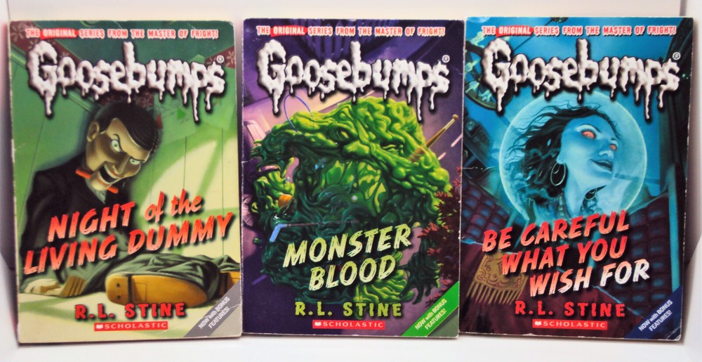 R.L. STINE 3 GOOSEBUMPS BOOKS Night Of The Living Dummy MONSTER BLOOD Be Careful