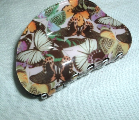 Colorful Lucite Butterfly Hair Claw Clip 3