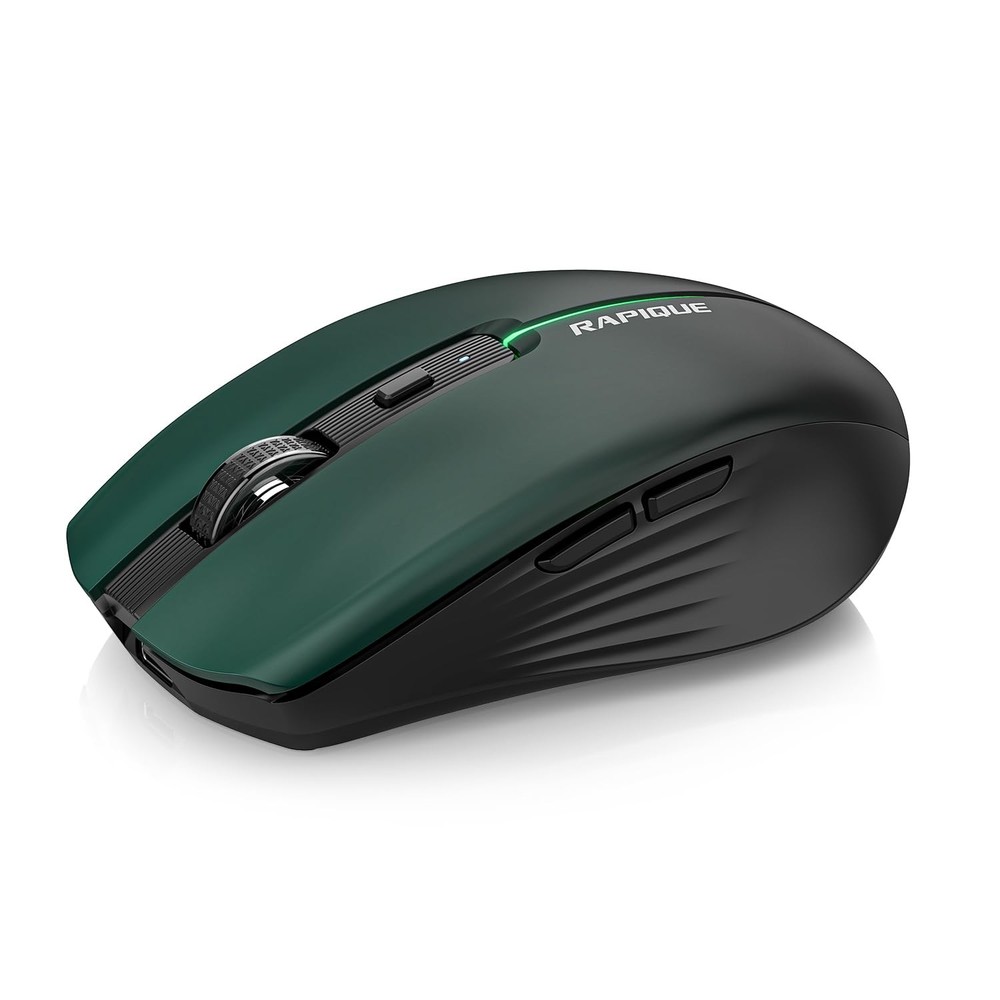 Bluetooth 5.1 Wireless Mouse with 2.4G Dual Mode & Rechargeable Battery