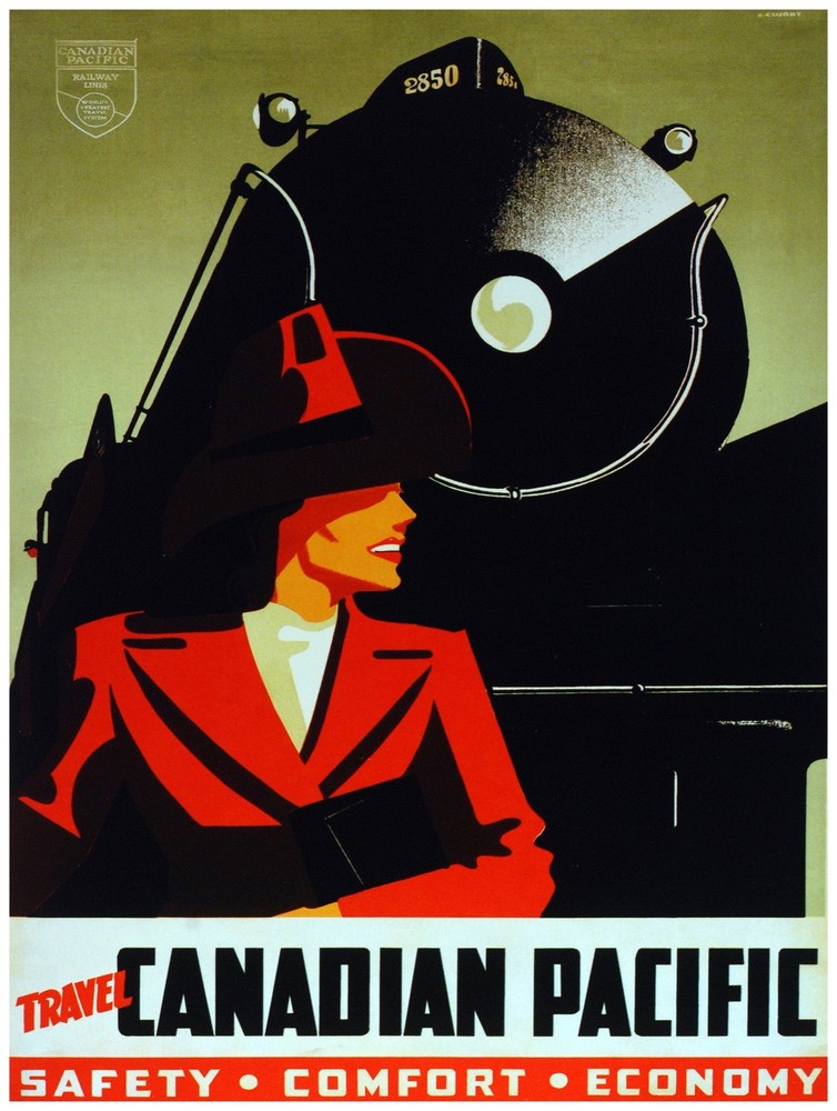 Decoration POSTER.Canadian Railroad.Home Shop Art.Room Interior design.705