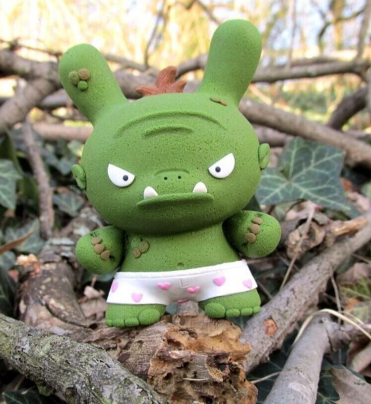 Kidrobot Orc Dunny 3-Inch Custom Art Figure Bots Kawaii Lord of the Rings Inspired