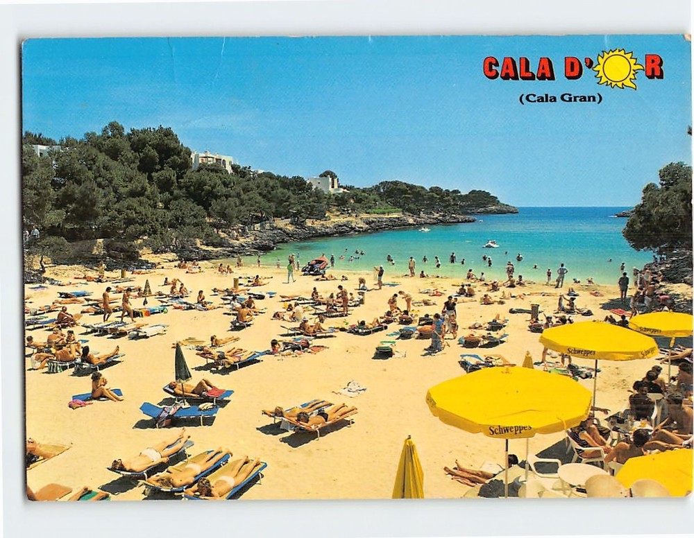 Postcard Beach Scene Cala Gran Mallorca Spain