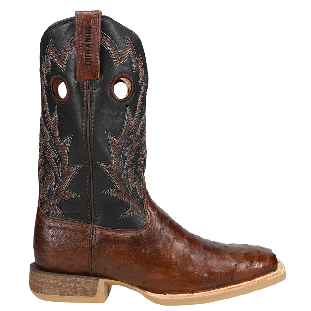 Durango Rebel Pro Oiled Saddle Ostrich Square Toe Cowboy  Mens Size 7 W Dress Bo