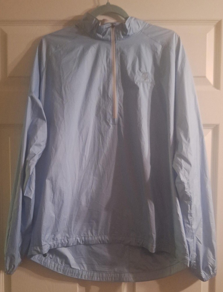 Peter Millar Pine Needles Wind Pullover Men Large Light Blue 1/4 Zip Jacket