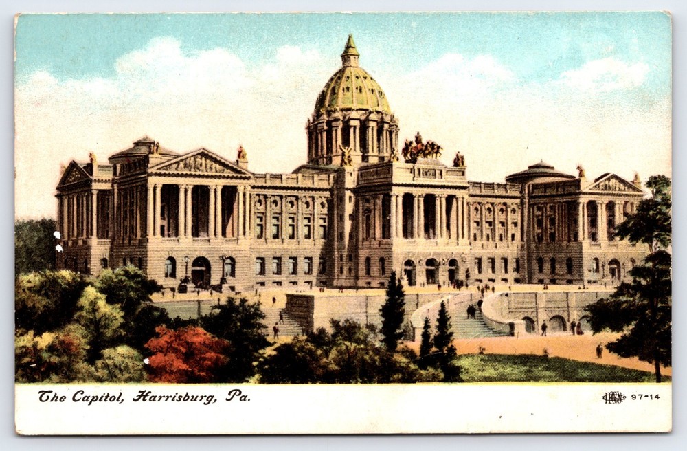 Harrisburg Pennsylvania PA State Capitol Building Architecture Vintage Postcard