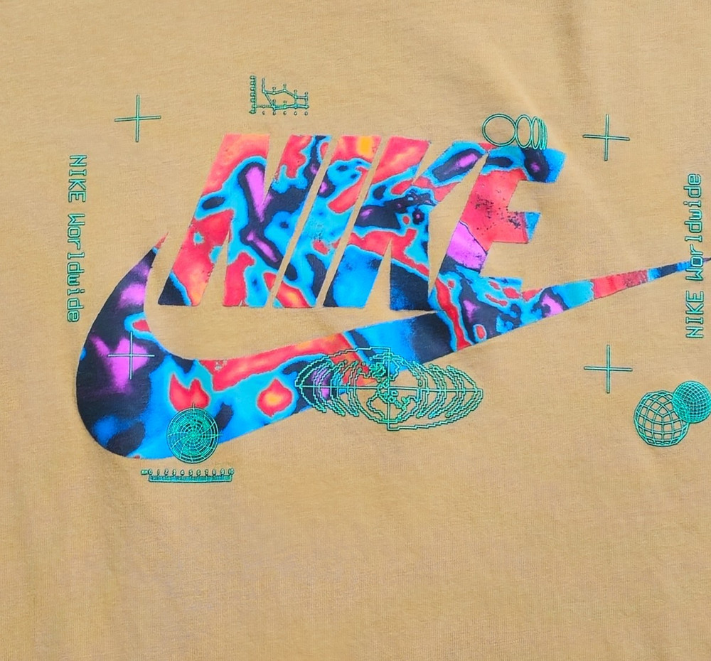 Nike The Nike Tee Earth Day Graphic T-Shirt Mens Size L Brown Shortsleeve