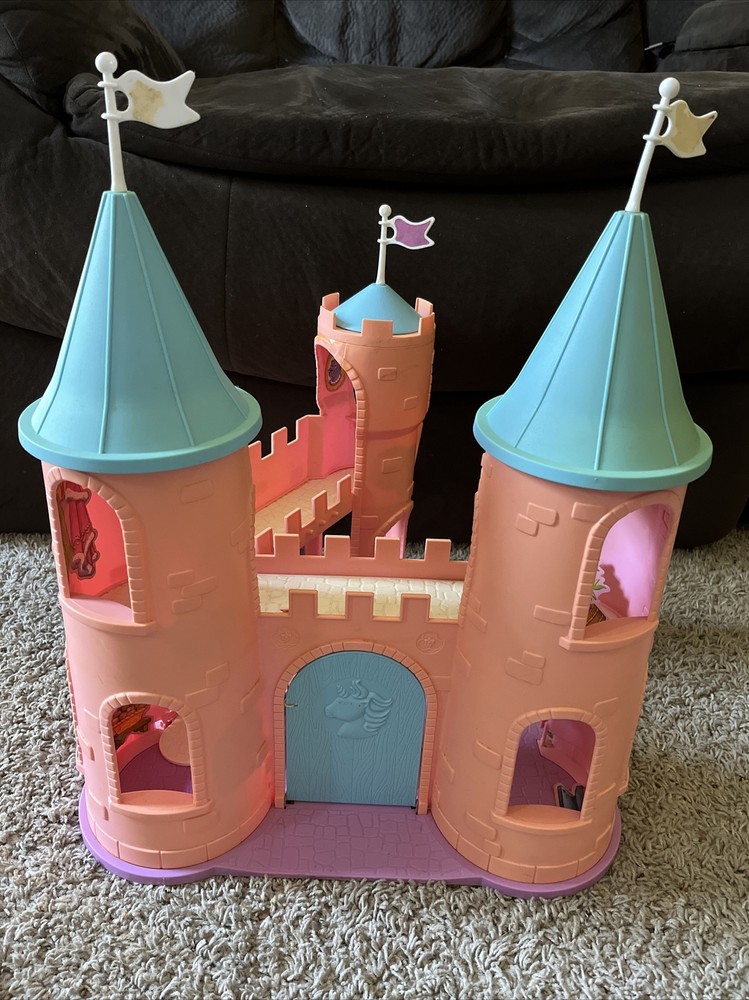 Vintage 80s G1 My Little Pony Pink Teal Dream Castle Dollhouse Playset MLP