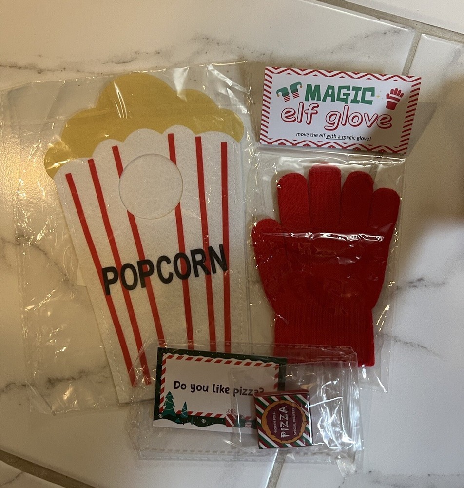 Elf On The Shelf Christmas Accessories Magic Glove Popcorn Outfit Mini Pizza