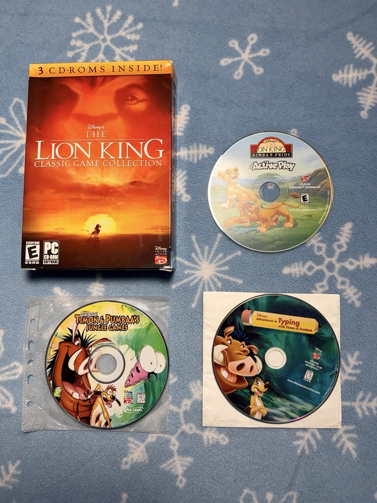 Disney’s The Lion King Classic Game Collection PC CD-ROM - 3 Game Bundle & Box