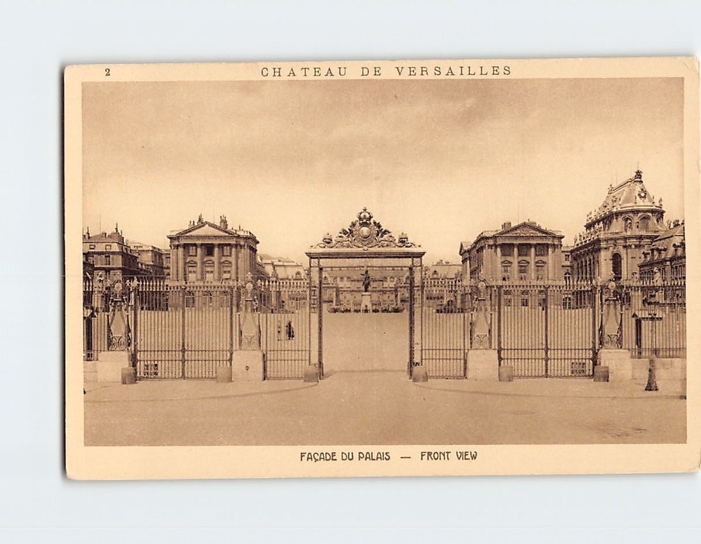 Postcard Front View Chateau de Versailles France
