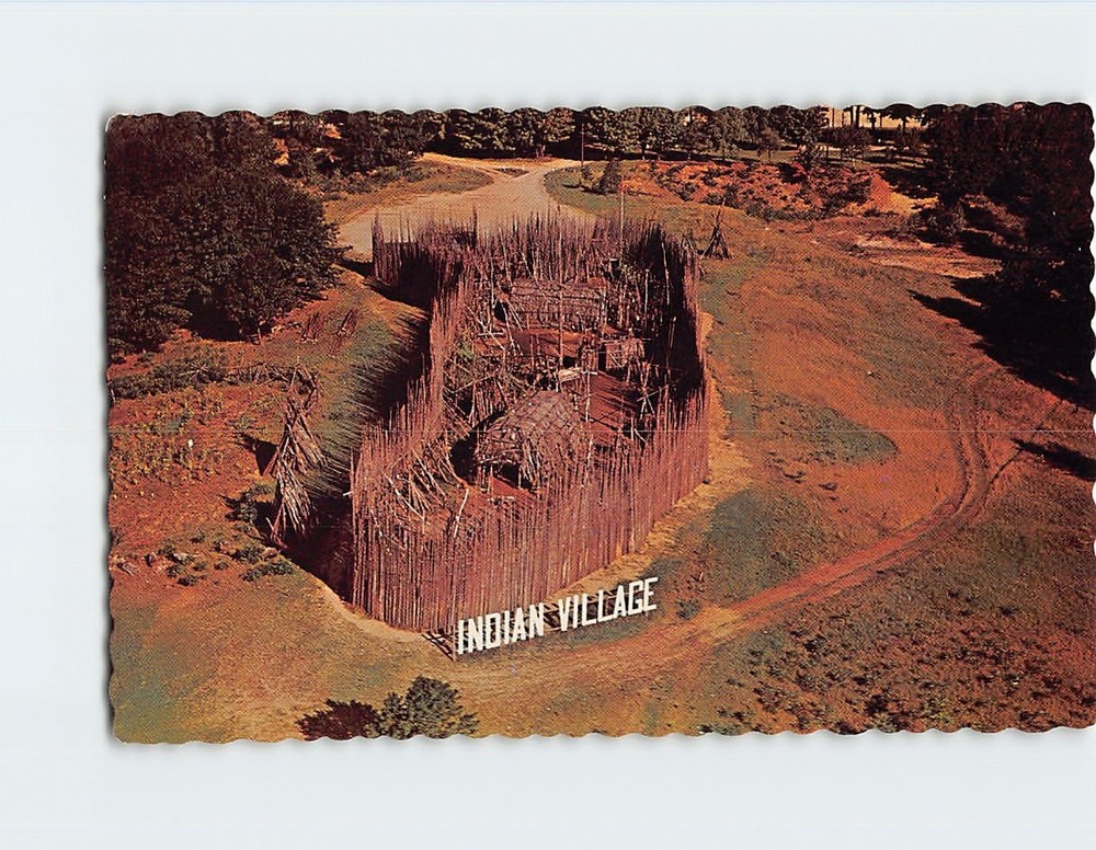 Postcard Huron Indian Village Midland Ontario Canada