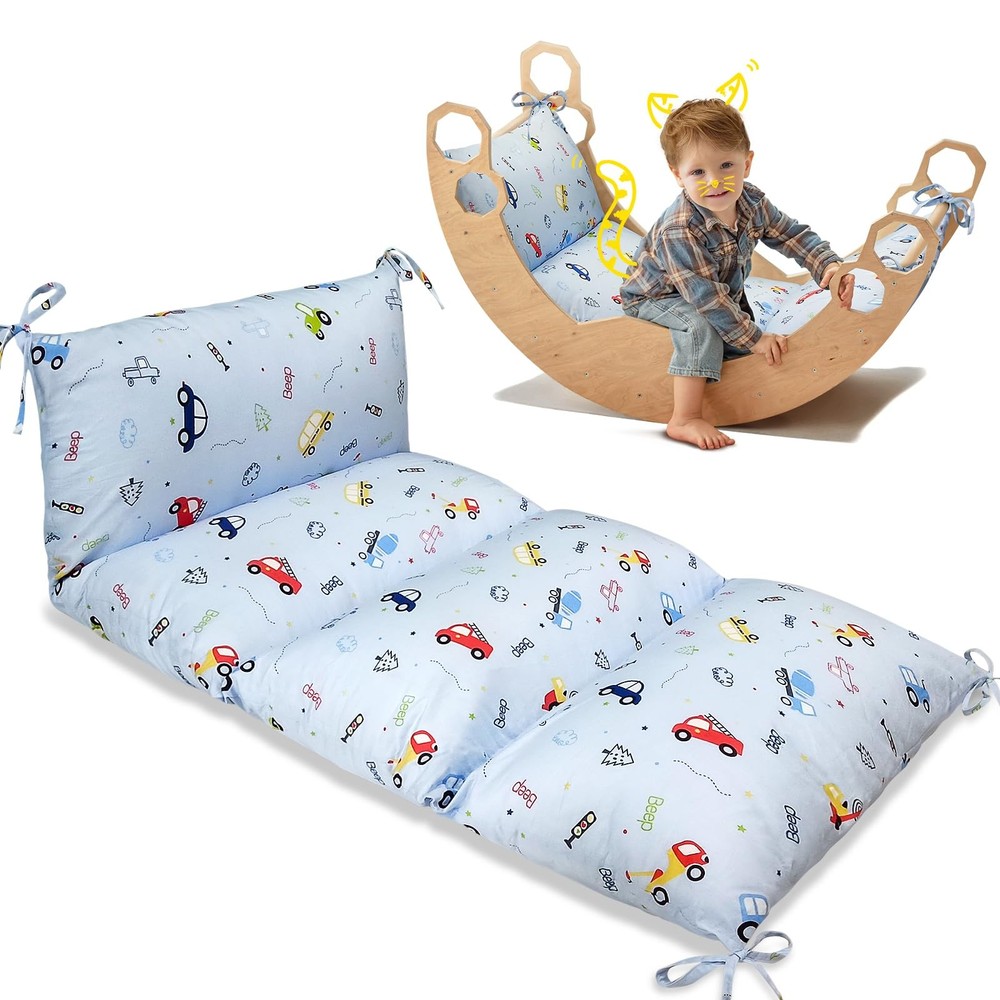 Climbing Arch Cushion & Rocker Pillow for Toddlers – Multi-Use Floor Seat, Na...
