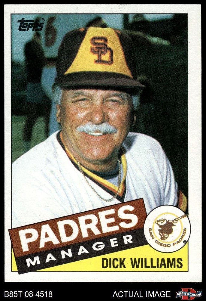 1985 Topps #66 Dick Williams Padres HOF 7 - NM