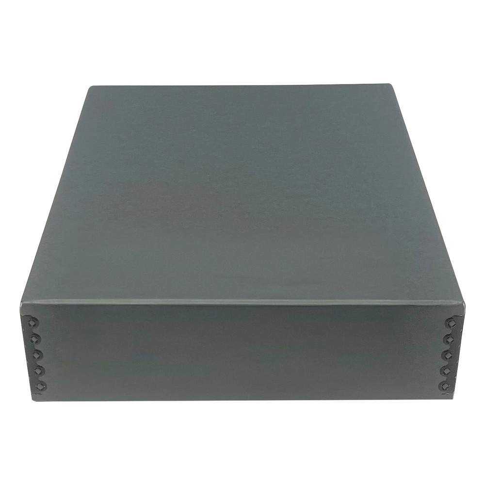 Acid-Free Gray Archival Drop Front Storage Box 11.75x15.25x3 Museum Quality-image