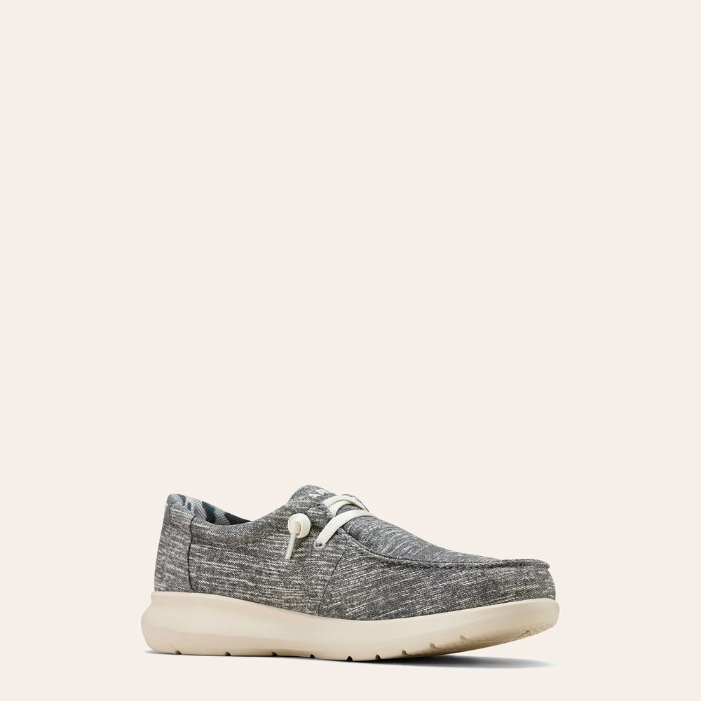Ariat Men's Hilo Washed Gray Moc Toe Casual Shoes, D Width, Authentic