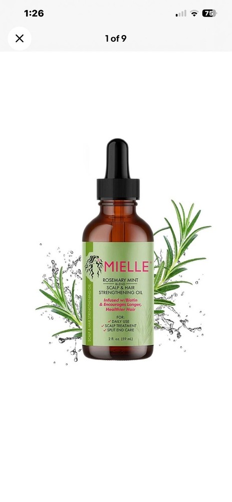 Mielle Organics Rosemary Mint Scalp & Hair Strengthening Oil for All Hair Types,