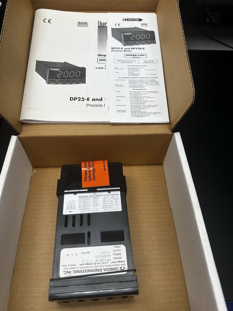 Omega Engineering Process Panel Meter Model #DP25B -E -1.2, 115V