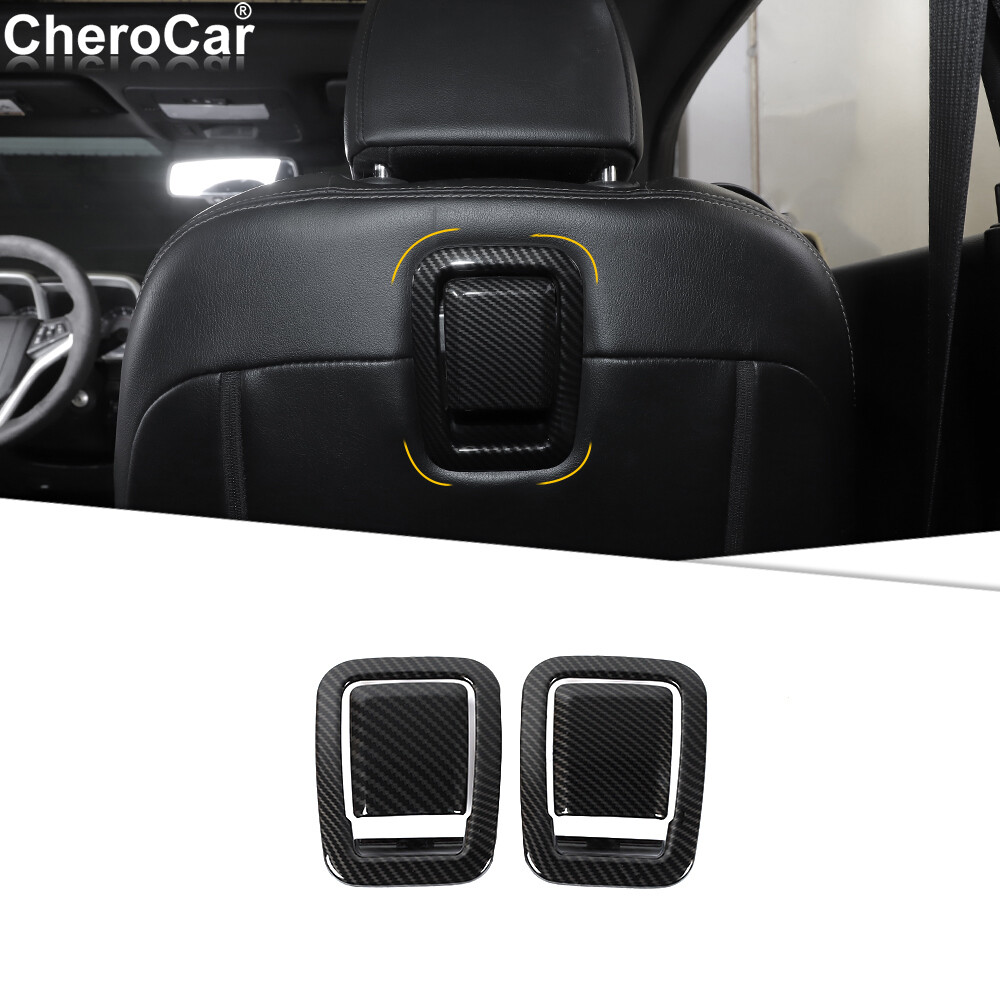 Inner Seat Backrest Handle Decor Trim For Chevrolet Camaro 2010-15 Carbon Fiber