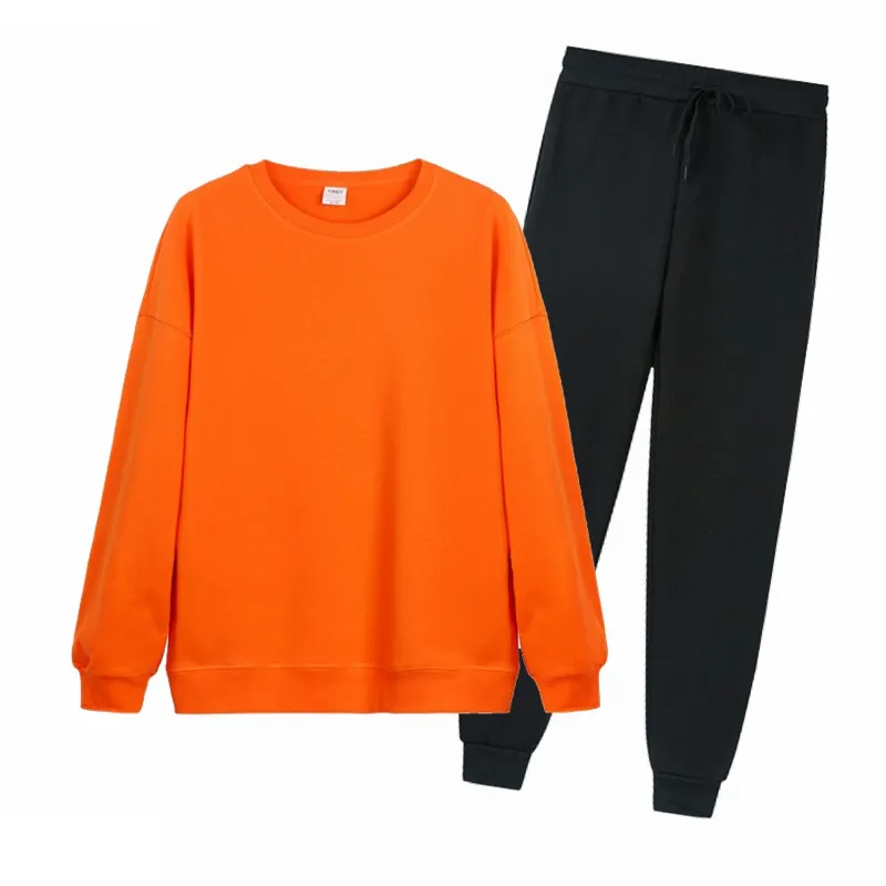Men's Casual Long Sleeve Sweatshirt & Pants Set for Sports Activewear