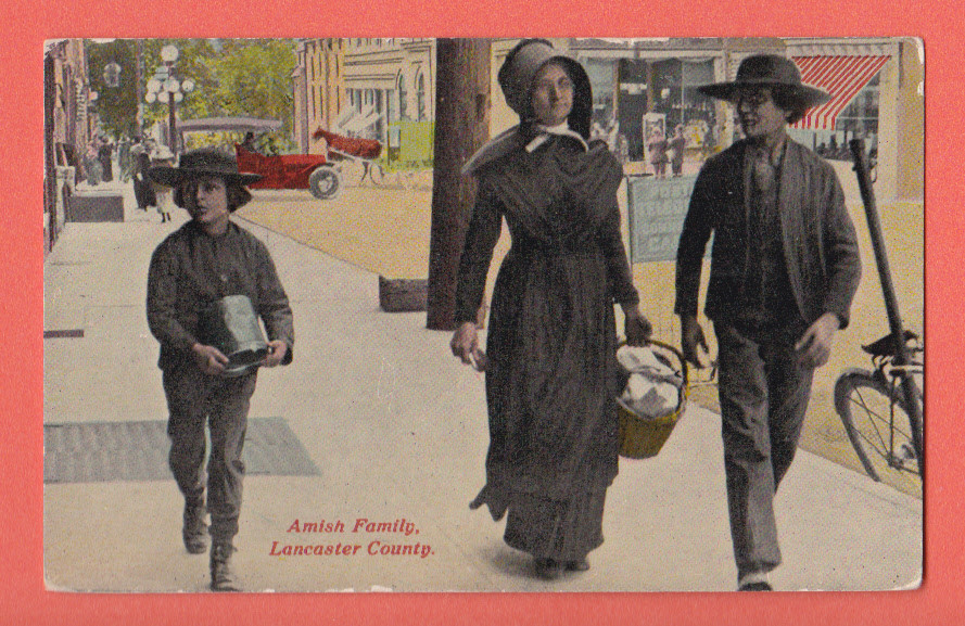 Pennsylvania- Lancaster County, Amish Family  Postcard