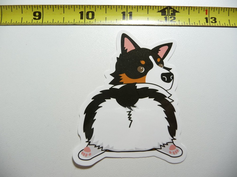 Corgi Peeking Over Sticker - Adorable Dog Breed Decal for Laptop