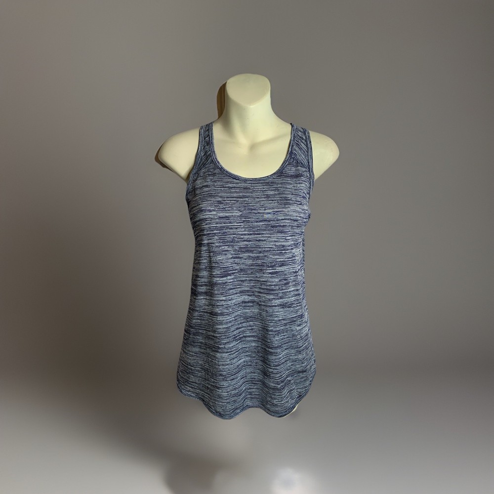 Danskin Now Women's Athletic Tank Top Size L Blue/white NWOT
