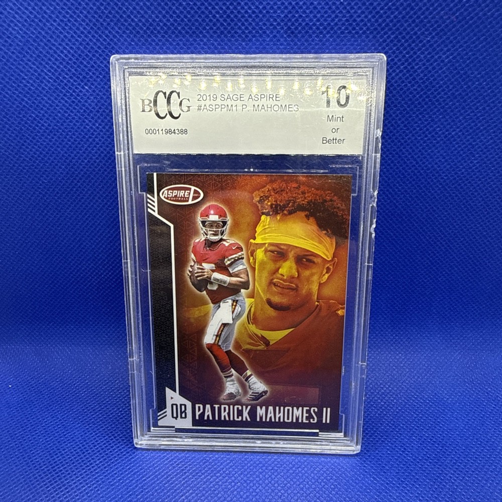 Patrick Mahomes RC BCCG 10 Football Rookie Card Kansas City Chiefs Gem Mint