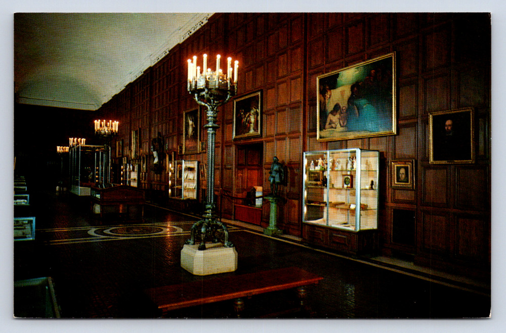 Vintage Postcard Exhibition Gallery Folger Shakespeare Library Washington DC