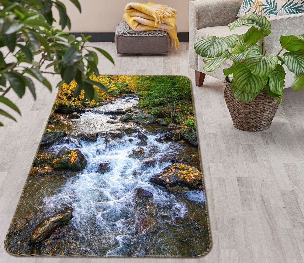 3D Stone Trees ZHUC2479 Game Non Slip Carpet Mat Photo Carpet Amy