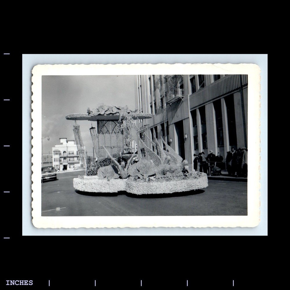 Old Vintage Photo STREET SCENE PARADE FLOAT FREEDOM