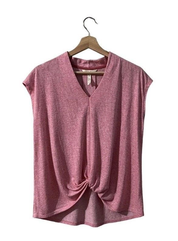 Matilda Jane Women's Enchanted Garden Folly Beach Knot Top Pink Size Large