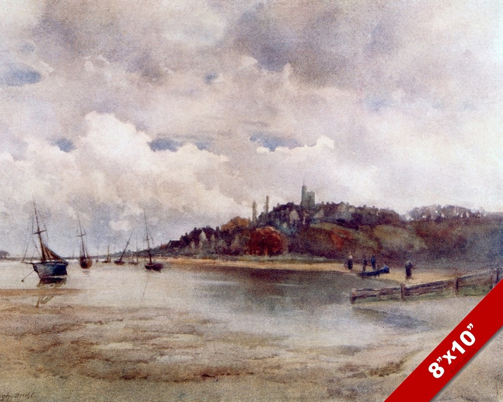WESTCLIFF ON SEA ESSEX ENGLAND ENGLISH LANDSCAPE ART PAINTING REAL CANVAS PRINT