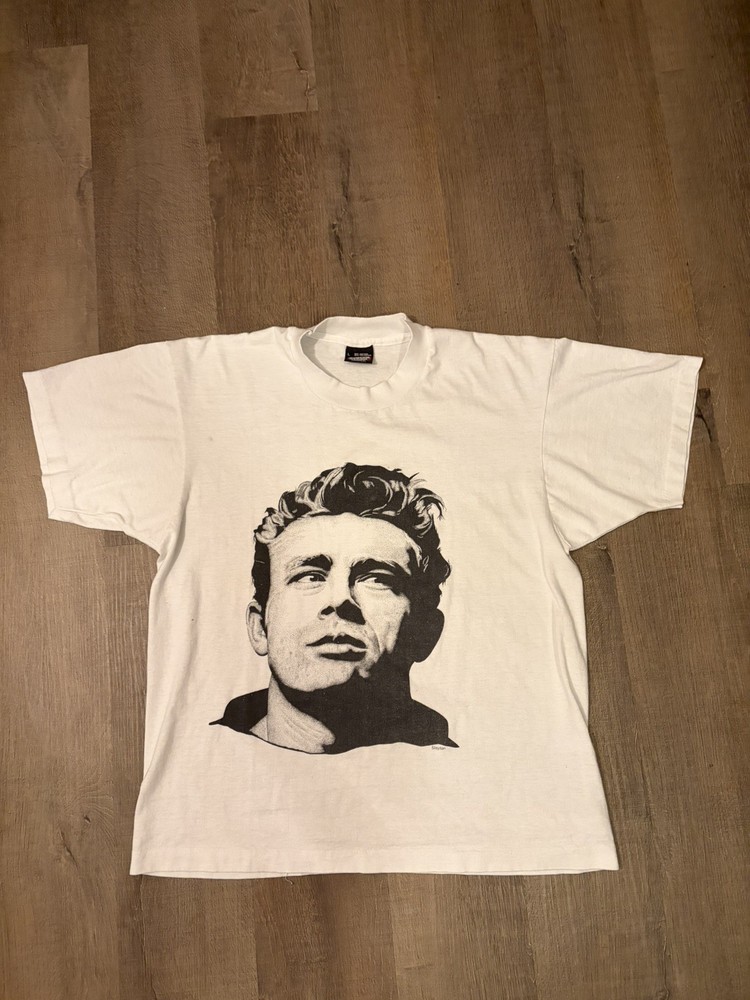 Vintage James Dean T Shirt 90s L Big Face Excellent!