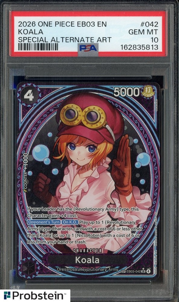 2026 One Piece Heronies Edition #EB03-042 Koala SP Special Alternate Art PSA 10PROBSTEIN is actively accepting consignments !!