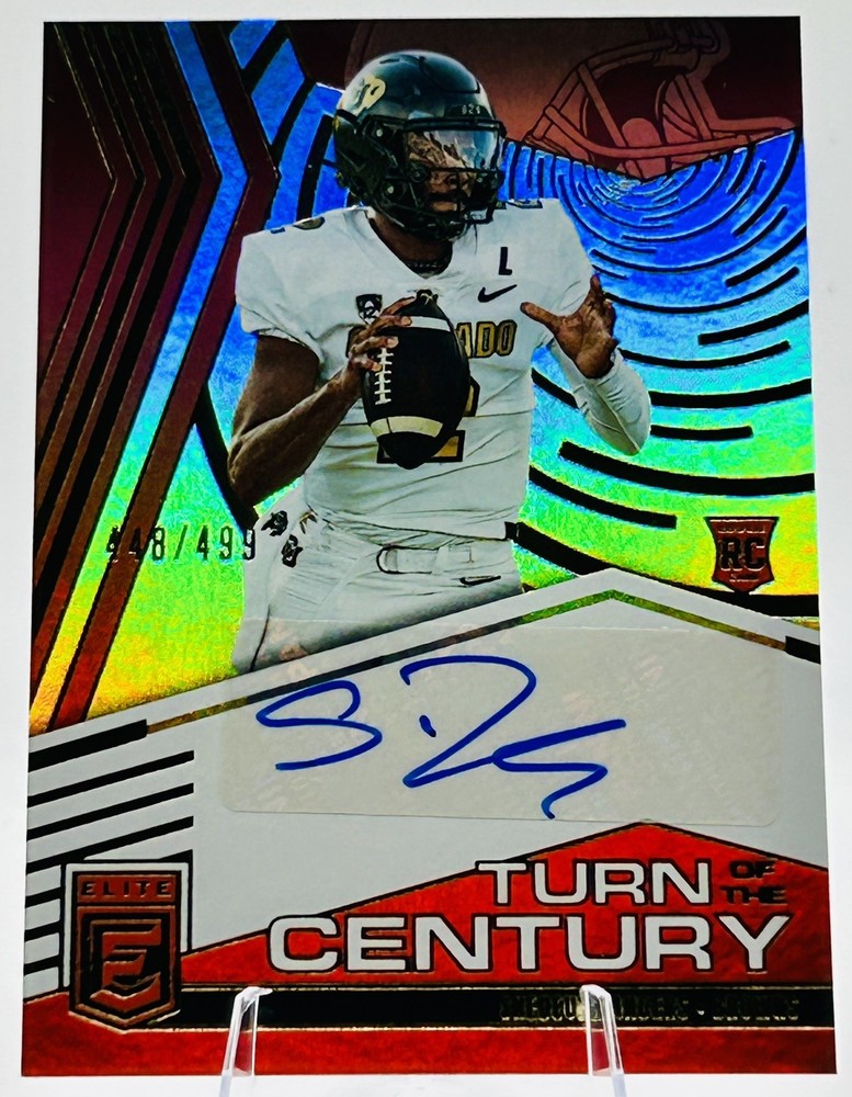 2025 Panini Donruss Elite Turn of the Century Auto /499 Shedeur Sanders Browns