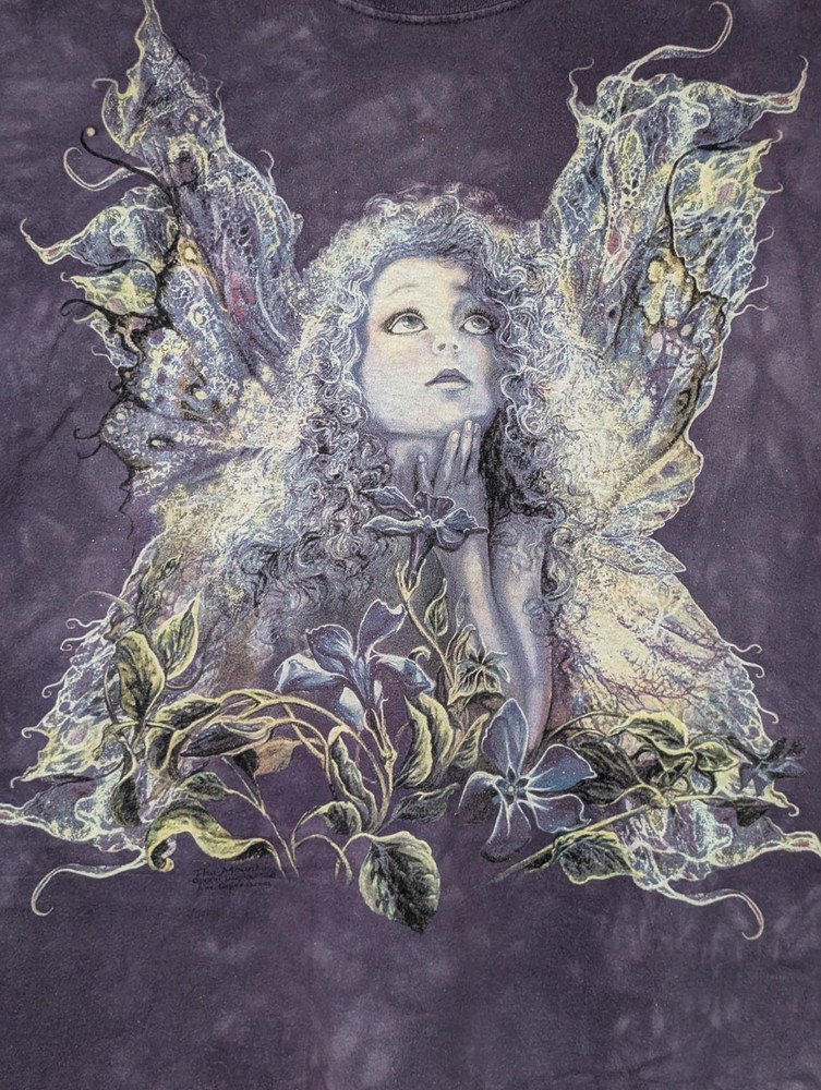 The Mountain Mens T-shirt Vintage 2006 Purple Enchanted Light Fairy Large #6342